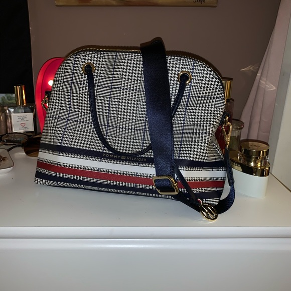 tommy hilfiger checkered bag